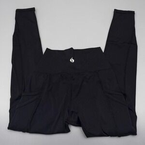 Werk Black High-Waist Athletic Leggings with Side Pockets